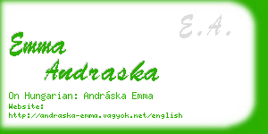emma andraska business card